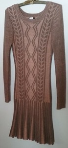 venus pleated sweater dress