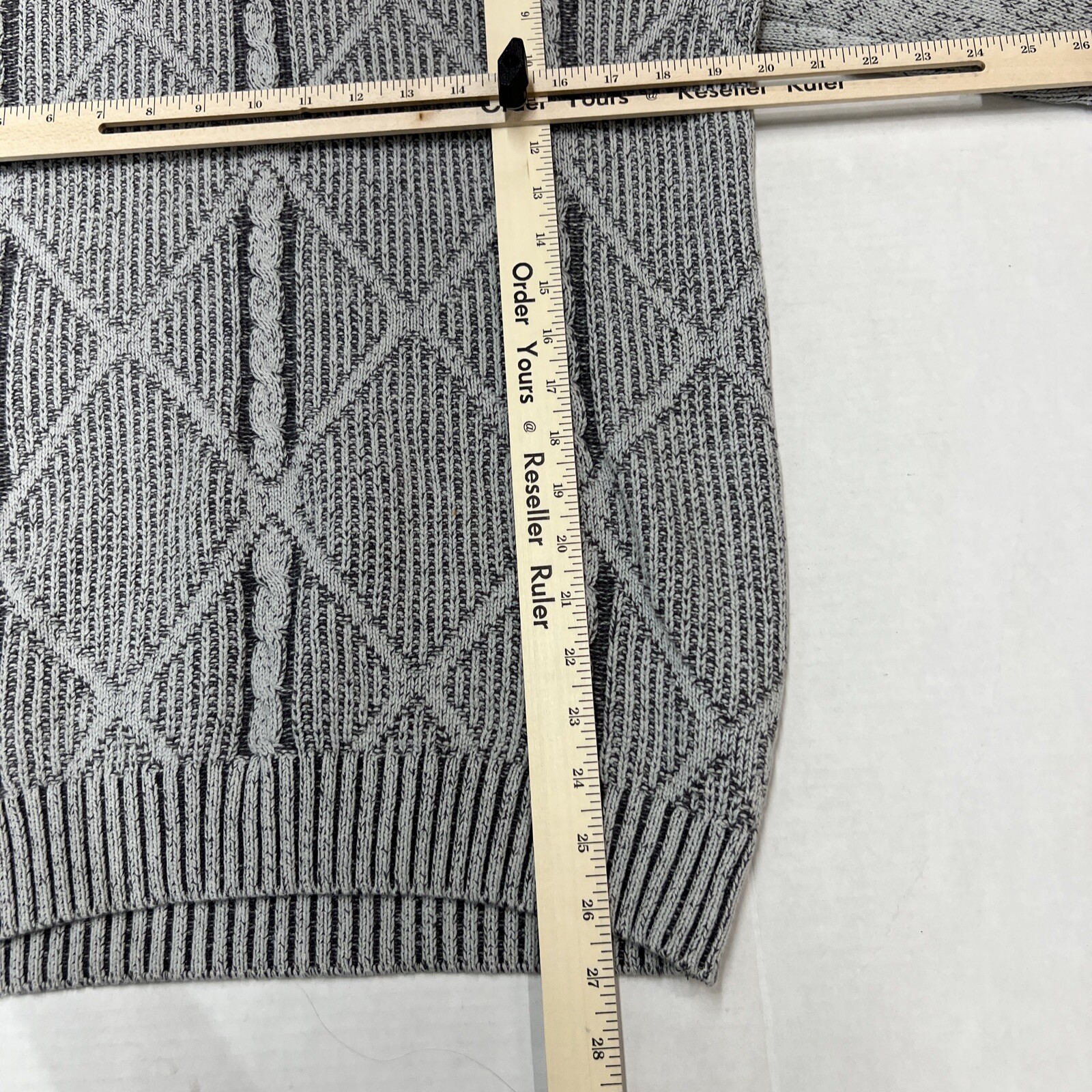 Method XL Cable Neck Wrap Neck Pullover Sweater H… - image 5