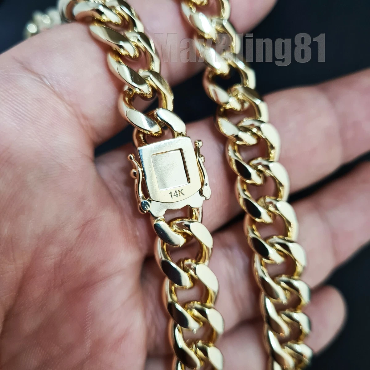 HIP HOP 14K STAMPED GOLD PT PRIMIUM BRASS 10mm 30