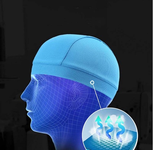 Men Moisture Wicking Beanie Hat Elastic Skull Cap Cycling Helmet Liner Head Hood - Picture 10 of 23