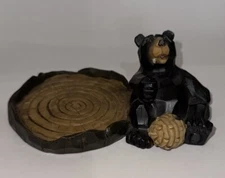 black bear candle holder Candle, Not Included