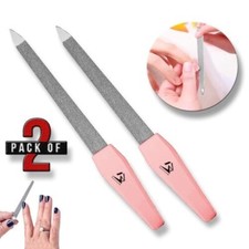 Small Metal Nail File 5" Diamond Dusted Coarse Nail Files Manicure Pedicure Tool