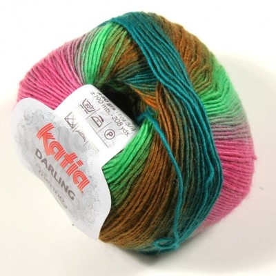 50g DARLING KATIA Farbverlauf 215 LACE Wolle Merino Merinowolle Lacegarn 