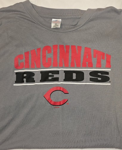 Cincinnati Reds camicia uomo 2XL manica lunga grigia merce originale di Sideline - Foto 5 di 6