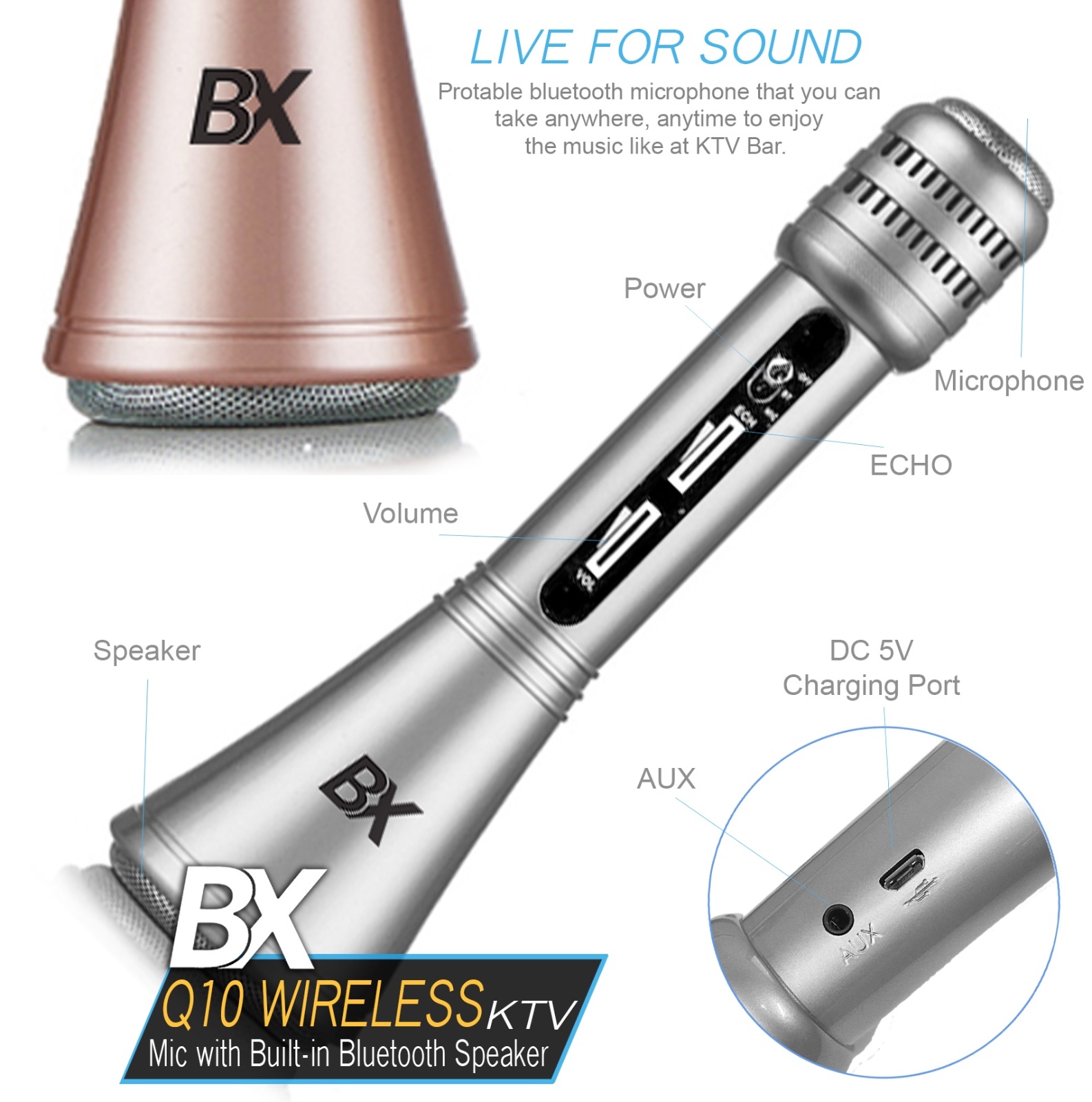 itek karaoke microphone and speaker