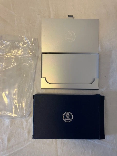 RARO! A.G. SPALDING & BROS x SAAB Portabiglietti da visita in alluminio *NUOVO* - Immagine 4 di 4