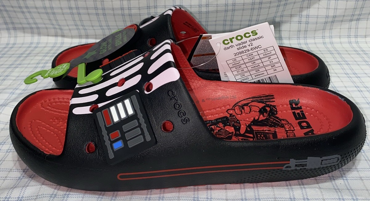 サンダル Crocs STAR WARS Darth Vader Classic Slides Star Wars Crocs Darth Vader Classic Slide V2 Sandal M 6 / W