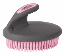 Weaver Leather Palm-Held Fine Curry Comb, 65-2061-GY, Gray / Pink