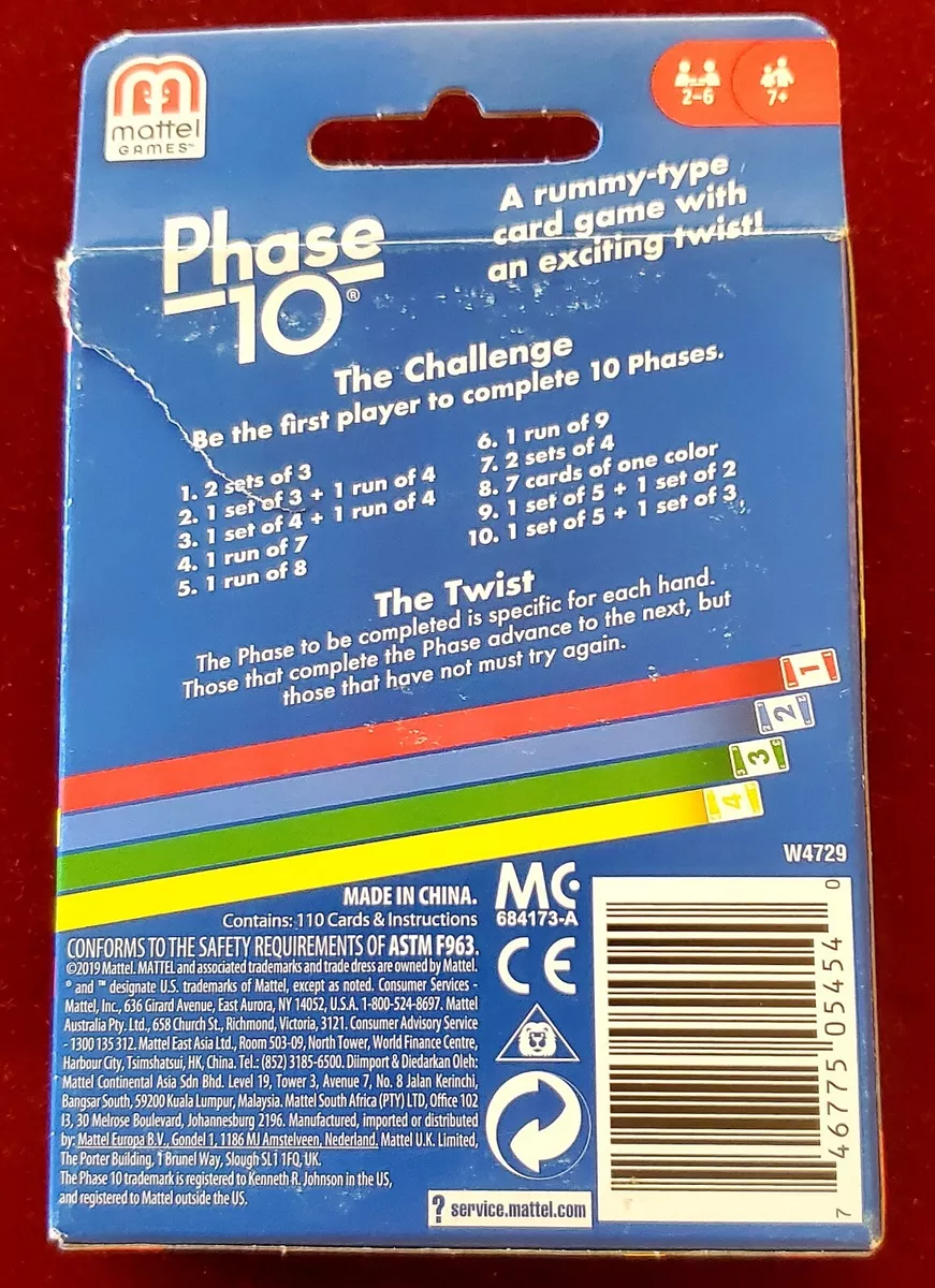 Phase 10 Card Game - W4729