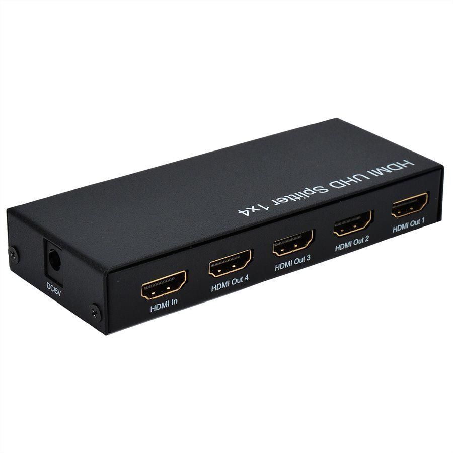 Thumbnail - Itb Roline Hdmi Splitter 4k 4-fach Ro14.01.3586 Cavo Hdmi