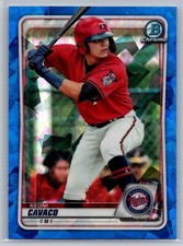 2020 bowman chrome sapphire baseball keoni cavaco prospect refractor rc #118