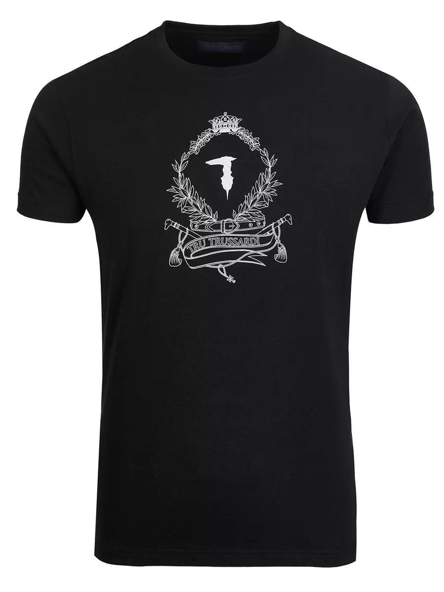 NWT Tru Trussardi Crewneck Graphic Logo Tee Shirt Ultra Slim Fit T Shirt