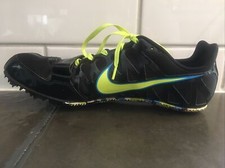 Men's Nike Zoom Rival S track and field shoes size 10, black/yellow