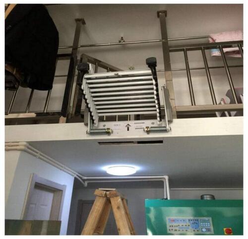 Pure-Black Narrow Wall Mounted Attic Loft Ladder Wall Loft Folding Ladder 12Step - Picture 7 of 7