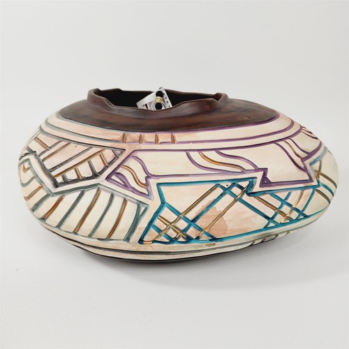 3 Piece Steven Kaye Pottery Matching Set Pot Plate & Covered Bowl 2002 Tag Kalix - Picture 11 of 24