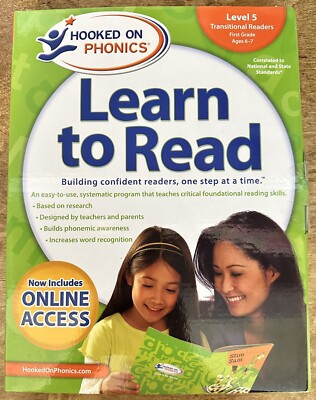Learn to Read Complete Set Hooked on Phonics Levels 5,6,7&8New Sealed DVD