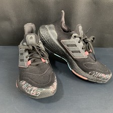 Adidas UltraBoost 22 Shoes Black Pink Athletic Running Sneakers GX5927 Size 7.5