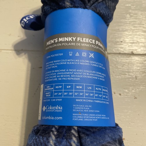 Columbia Men's Minky Fleece Sleep Pants Size Large Blue Plaid NWT - Picture 5 of 6