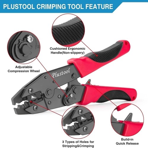 Crimping Tool for Spark Plug Ignition Wire, 8.5mm Ratchet Spark Plug Wire Crimpe - Foto 3 di 5