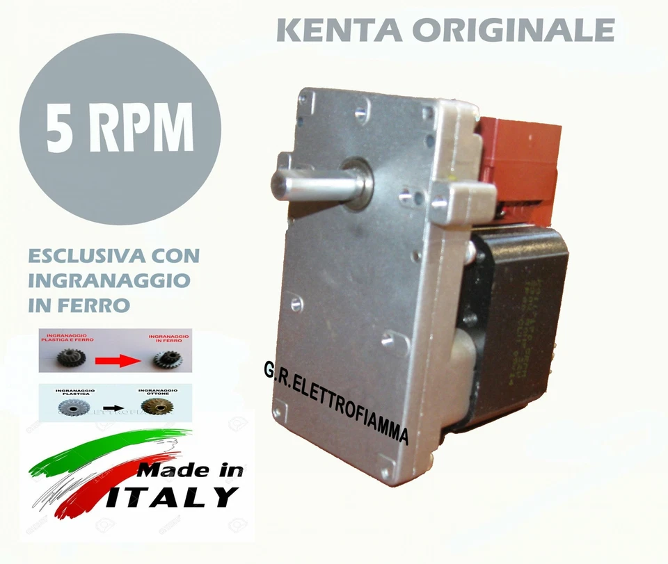 YES MOTORIDUTTORE PELLET KENTA 5RPM K911 INGRANAGGI IN FERRO