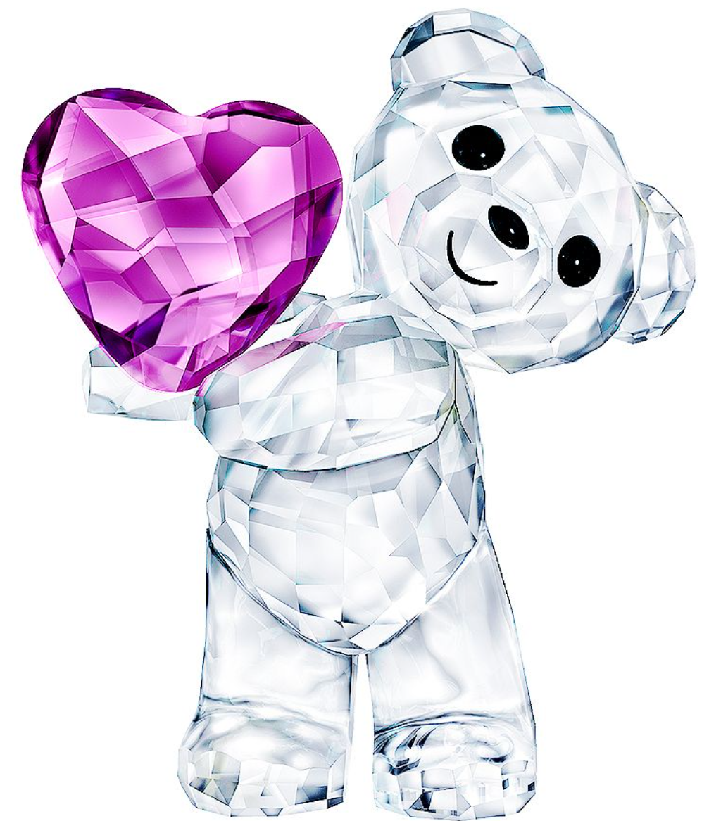 Swarovski Kris Bear Take My Heart Purple Crystal #5427995 New in