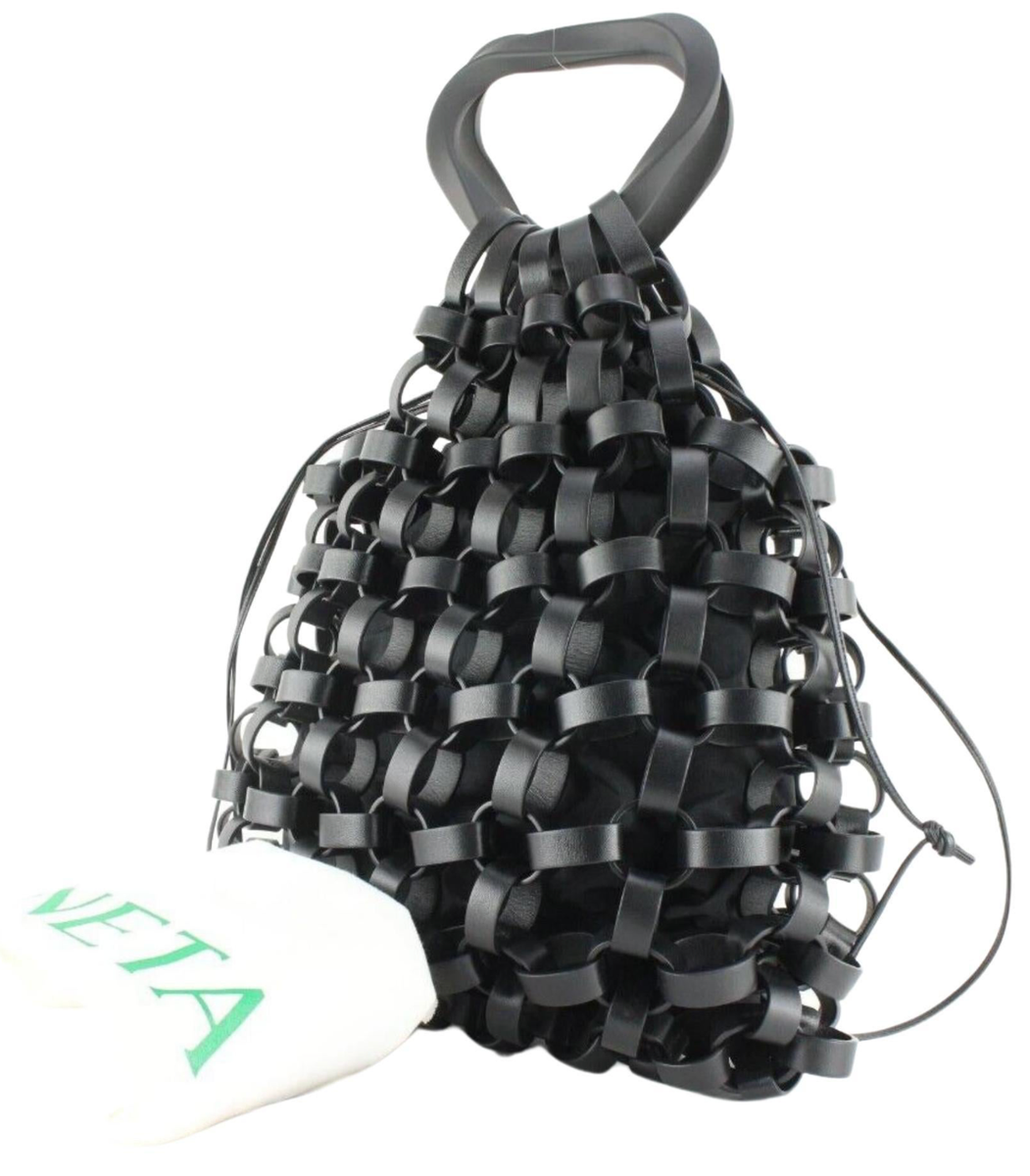 Bottega Veneta Runway Woven Black Leather Grasp Bag 1BV0130