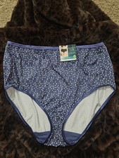 VANITY FAIR, WOMEN'S NEW BLUE/GRAY POLY BL FULL BRIEF PANTY, SIZE 10/3XL