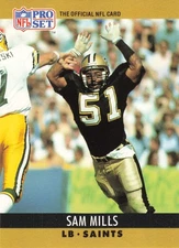 Sam Mills 1990 Pro Set #217 New Orleans Saints Football