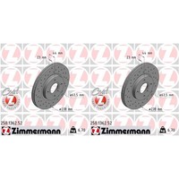 2X Zimmermann Sport Bremsscheiben 278Mm Gelocht Vorne Passend FüR Ford B-MAX FIE