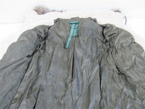 Lauren Ralph Lauren grüner Puffer Mantel Damen Gr. S Kunstfellbesatz Kapuze Daunen - Bild 7 von 9