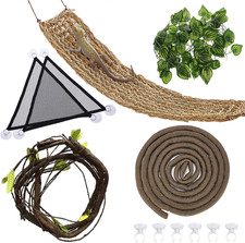 Bearded Dragon Tank Accessories Lizard Large Hammock Jungle Climber Vines Flexib