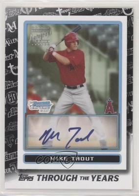 2021 Topps Through the Years Facsimile Reprints Black 55/299 Mike Trout q4j