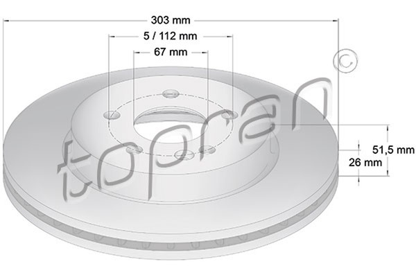 2X Bremsscheibe Coated Topran 401 400 FüR Klasse Mercedes W163 230 163 136 270-image