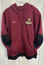 Florida State Seminoles Hoodie Jacket Mens XL Red NCAA Football Nike Dri Fit EUC