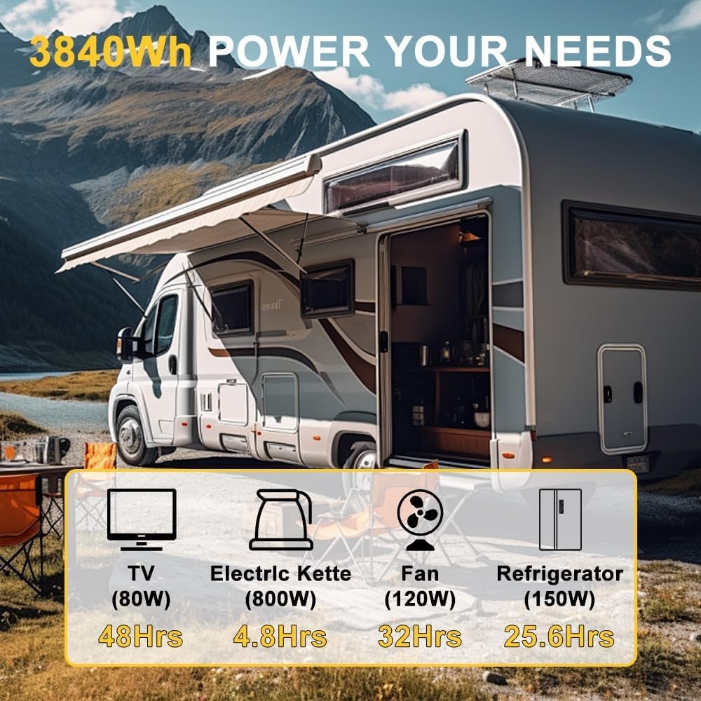 4PC 12V 300Ah LiFePO4 Lithium Battery 200A Deep Cycle BMS Solar Off-grid RV Boat