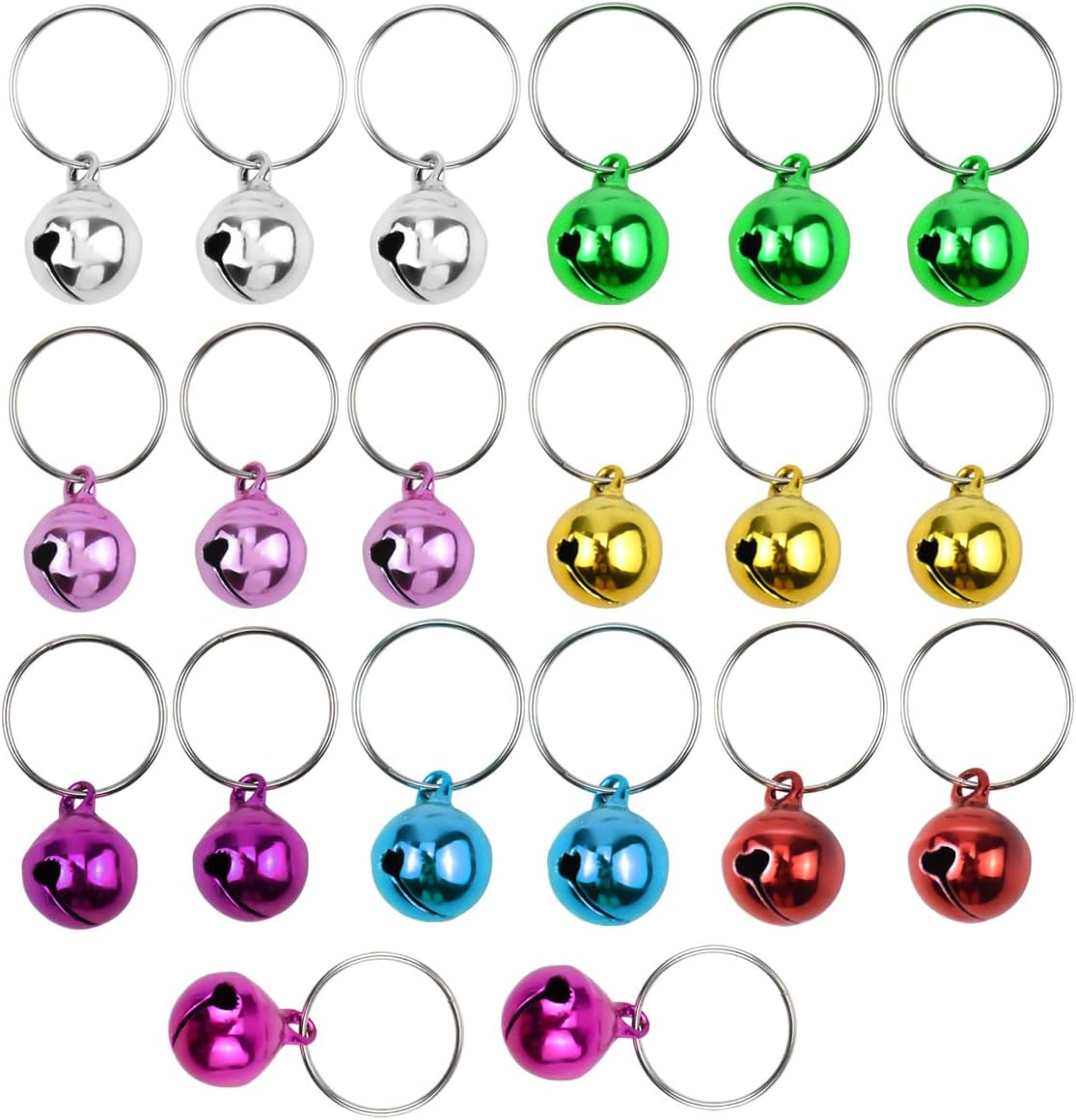 20PCS Colourful Dog Cat Collar Bells, 12Mm Pet Collar Charms Bell Charm Pendant