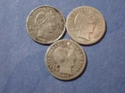 A Lot of 3 silver Barber dimes 1911D 12D 13  AG/Fair  Cond set RGR 636