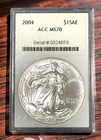 2004 Beautiful Bright UNC American Silver Eagle 1 Troy Oz .999 Fine Silver Coin