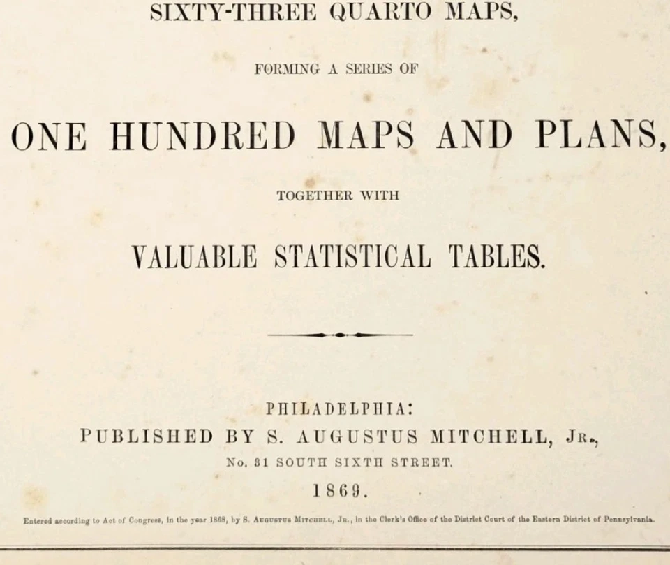 Mapa 1869 NEVADA - TERRITORIO UTAH ORIGINAL (14X11,5) Condados Municipios MITCHELL  Foto 4 de 4