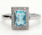 2CT  Aquamarine 925 Sterling Silver Ring Sz 6 U2-7 — photo 1