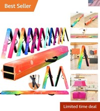 6 FT/8 FT/9 FT Folding Gymnastics Beam - Extra Firm Foam Balance Beam with Su...