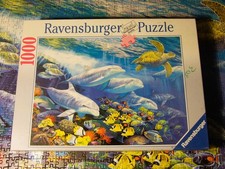 Ravensburger 1000 Piece Jigsaw Puzzle Beautiful Reef 155057 Fish Dolphins Ocean