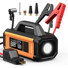 S ZEVEO 3500A Car Jump Starter 12V Portable Jumper Box Battery Air Compressor
