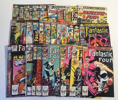 Fantastic Four Lot 35 Byrne Run #236-263 #244 1st Nova Bronze Age Marvel