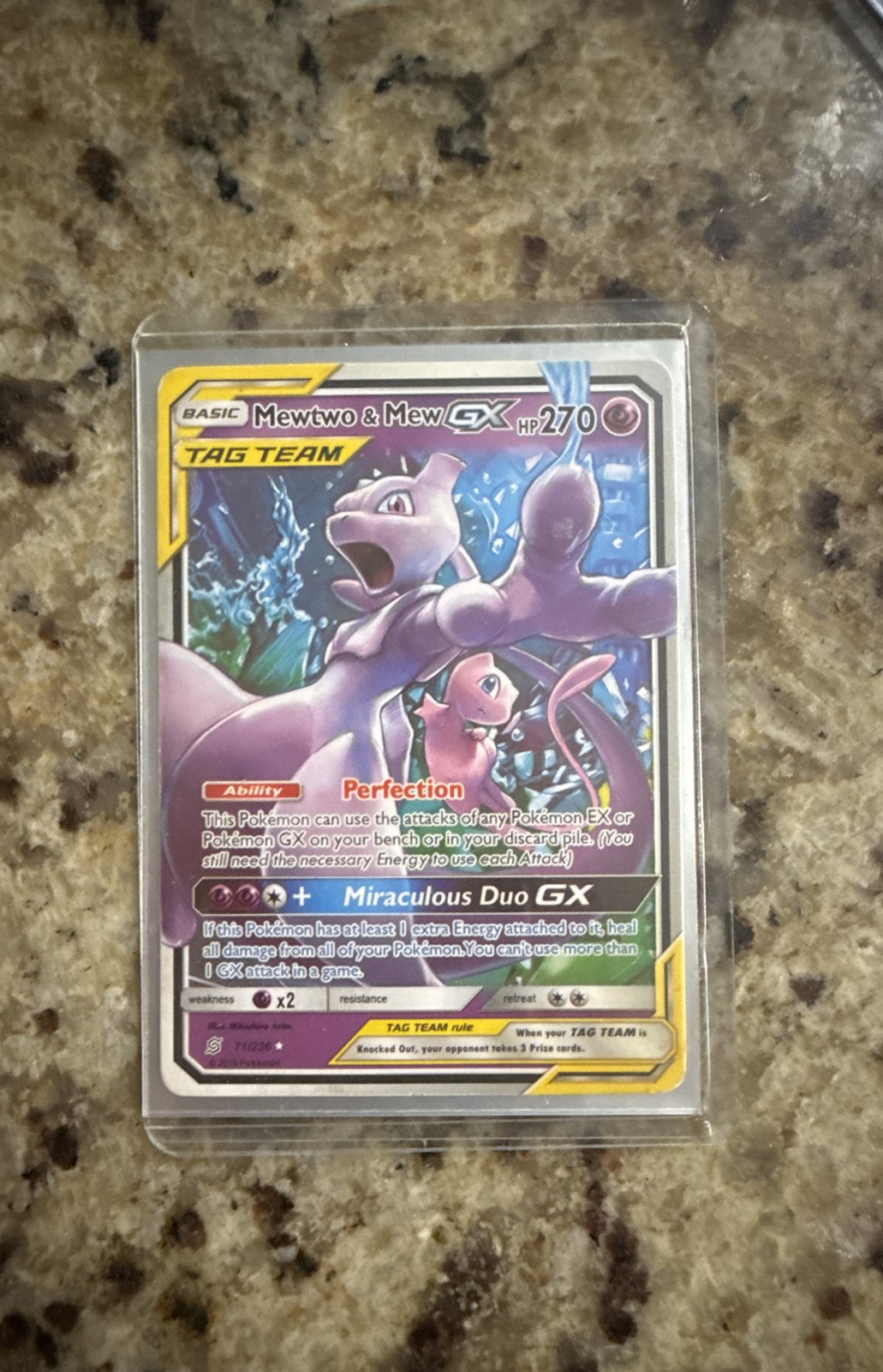 Mewtwo & Mew GX 71/236 Sm-Unified Minds Holo