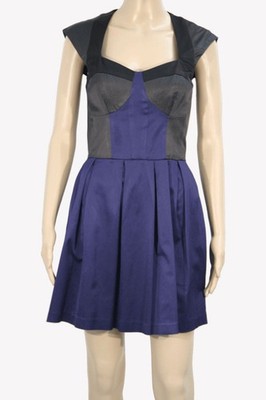 French Connection Damen Kleid Gr. 36 (UK 10) Mehrfarbig Shiftkleid Shirtkleid