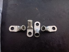 FOUR 4 PCS of 2 AWG 5/16" Hole Ring Terminal Lug Tin Plated Copper - 45 Degree