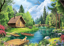 1000 Piece Puzzles for Adults Autumn Landscape Jigsaw Puzzle Summer Landscape