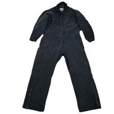 VTG Walls Zero Zone Insulated Coveralls Sz XL Regular Made in USA Black Workwear