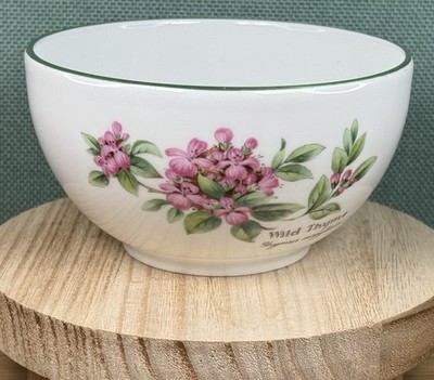 Royal Worcester Herbs Serie ''Wilder Thymian'' kleine tiefe Porzellanschale 6,5 x 12 cm